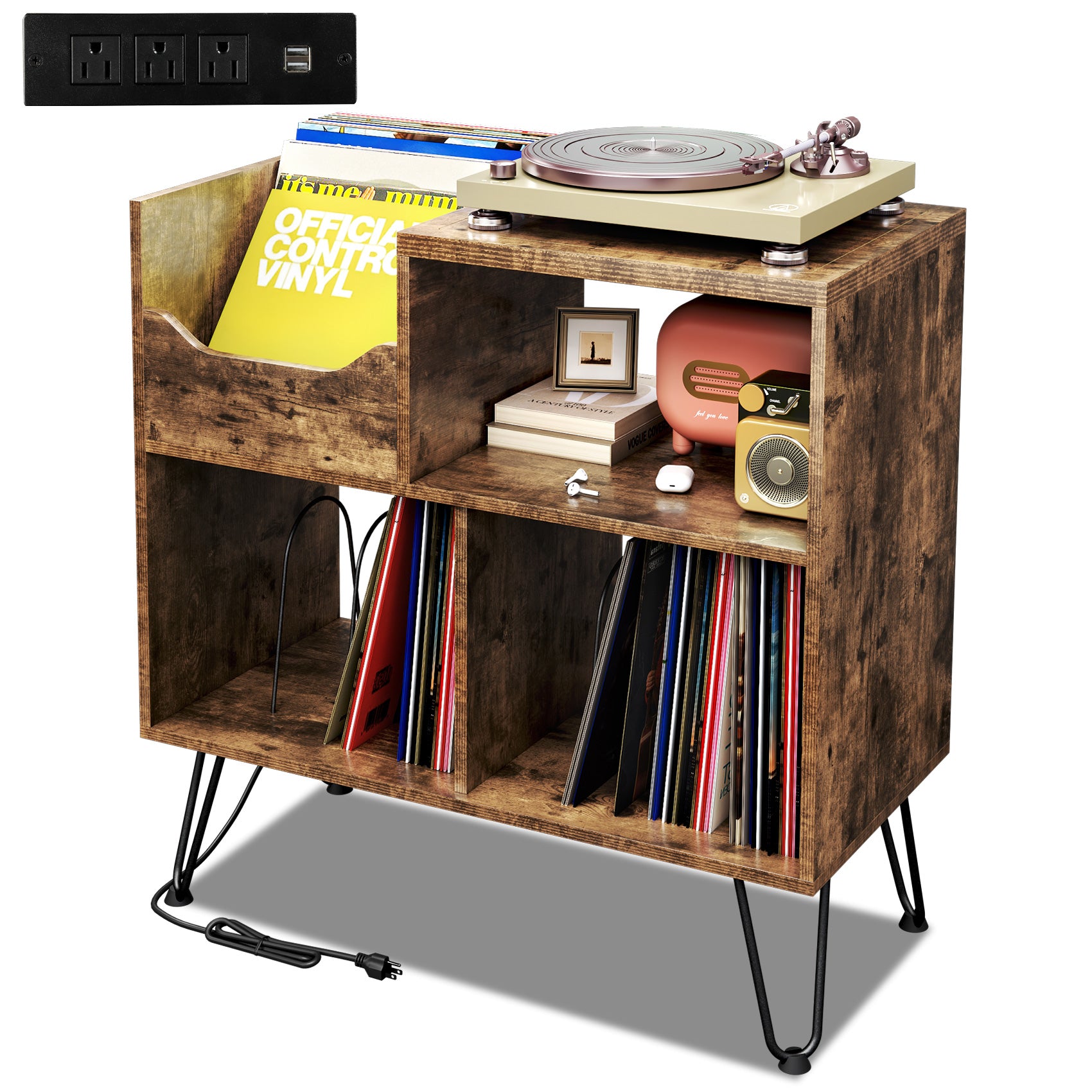 Record Player Stand Style 89-BR – TC-HOMENY