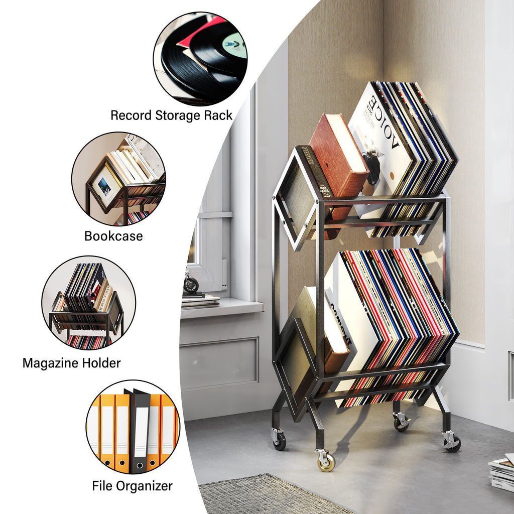 Movable Vinyl Record Rack – TC-HOMENY